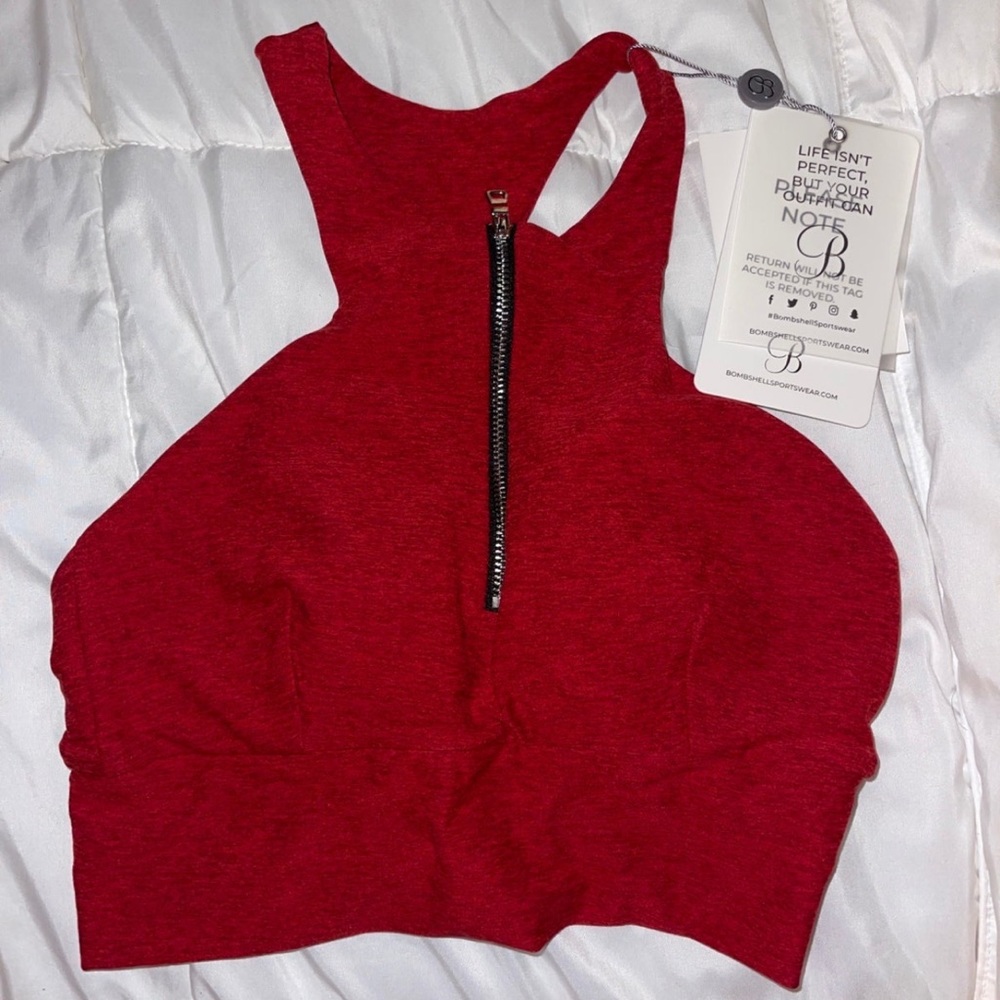 NWT ♥️Bombshell Sportswear Edgy Longline Sports bra top Small $55